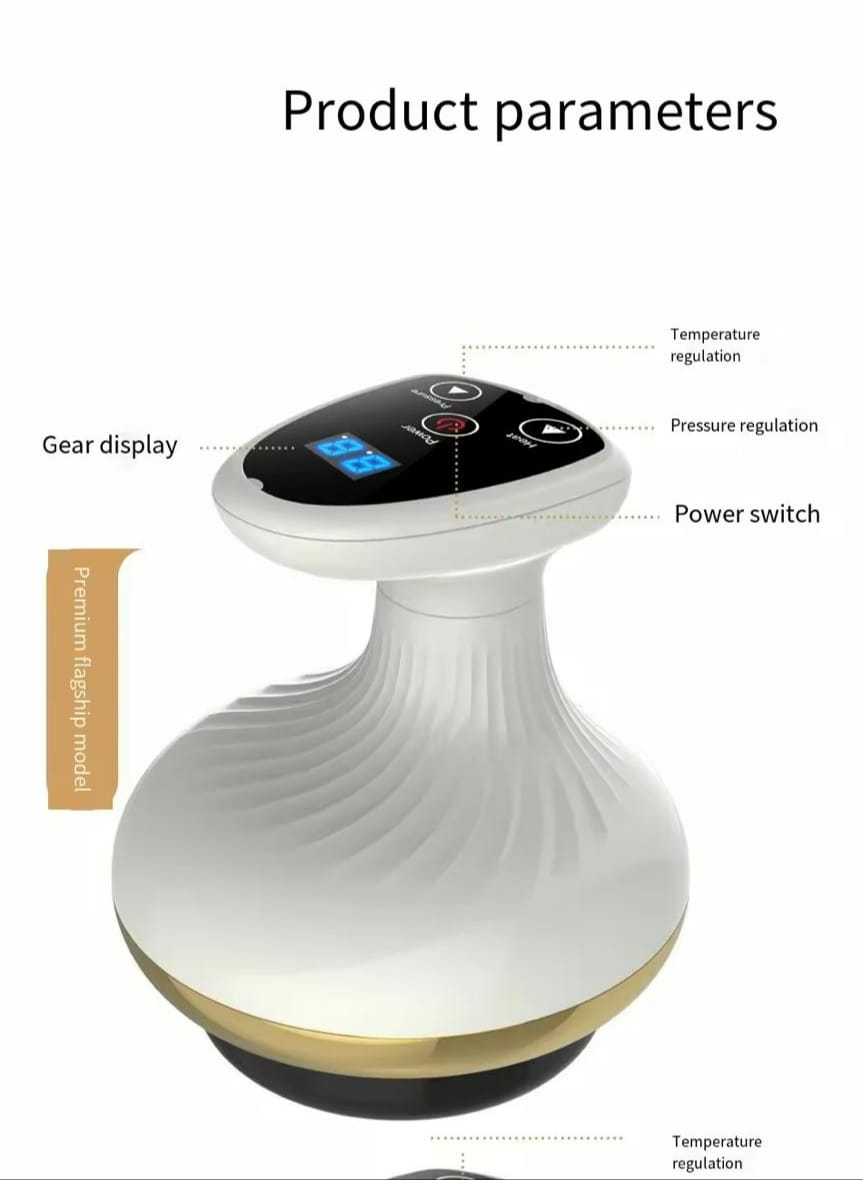 Electric Cupping Massager with Heat & Suction | 6-Level Vacuum Therapy Device | Pain Relief, Muscle Recovery & Relaxation Tool Zyntorr