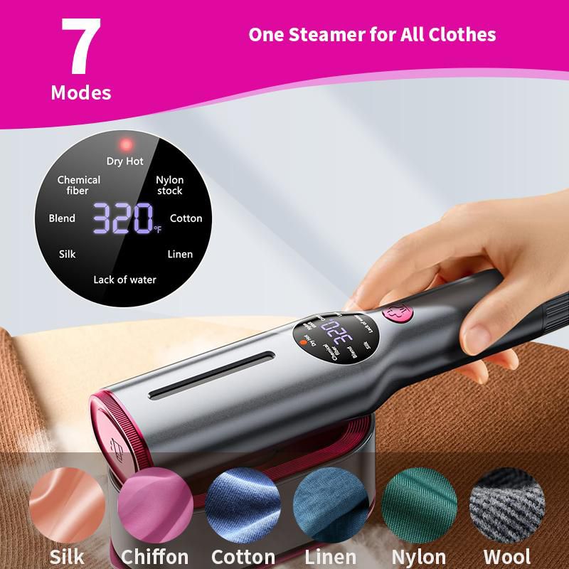 Garment Steamer for Clothes, Portable Travel Clothing Steamer Iron, 7 Mode with LED Display Zyntorr