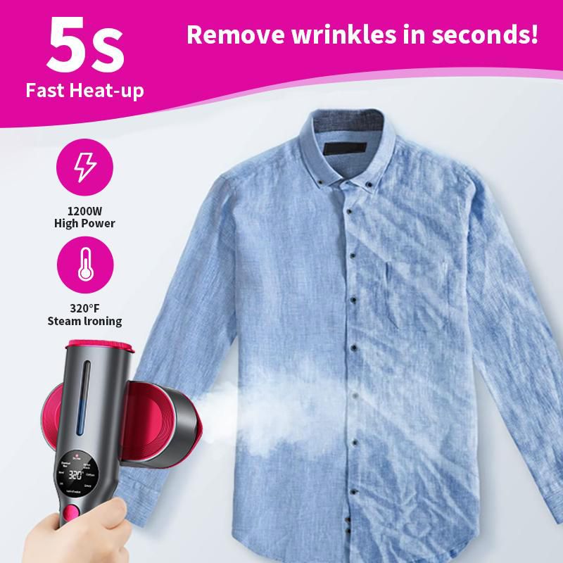 Garment Steamer for Clothes, Portable Travel Clothing Steamer Iron, 7 Mode with LED Display Zyntorr
