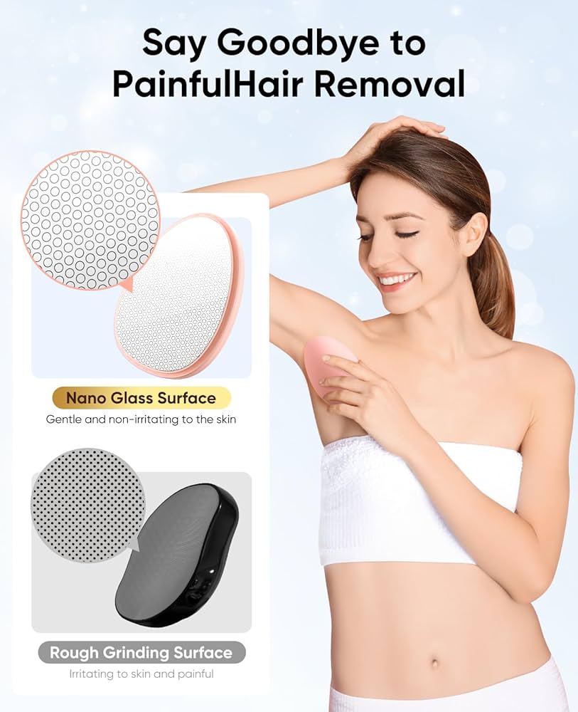 Crystal Hair Remover for Women and Men, Reusable Crystal Hair Eraser Magic Painless Exfoliation Hair Removal Device, Epilator Device for Legs Back Arms Grap First