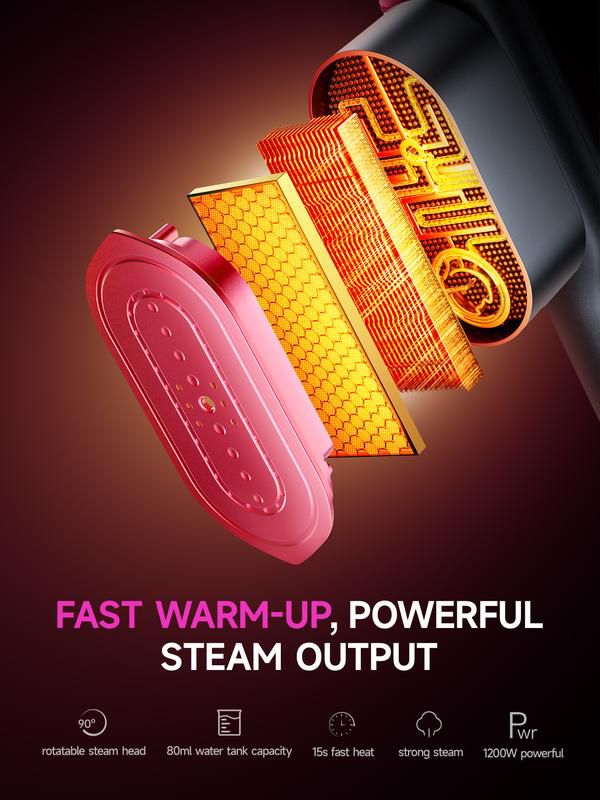 Garment Steamer for Clothes, Portable Travel Clothing Steamer Iron, 7 Mode with LED Display Zyntorr
