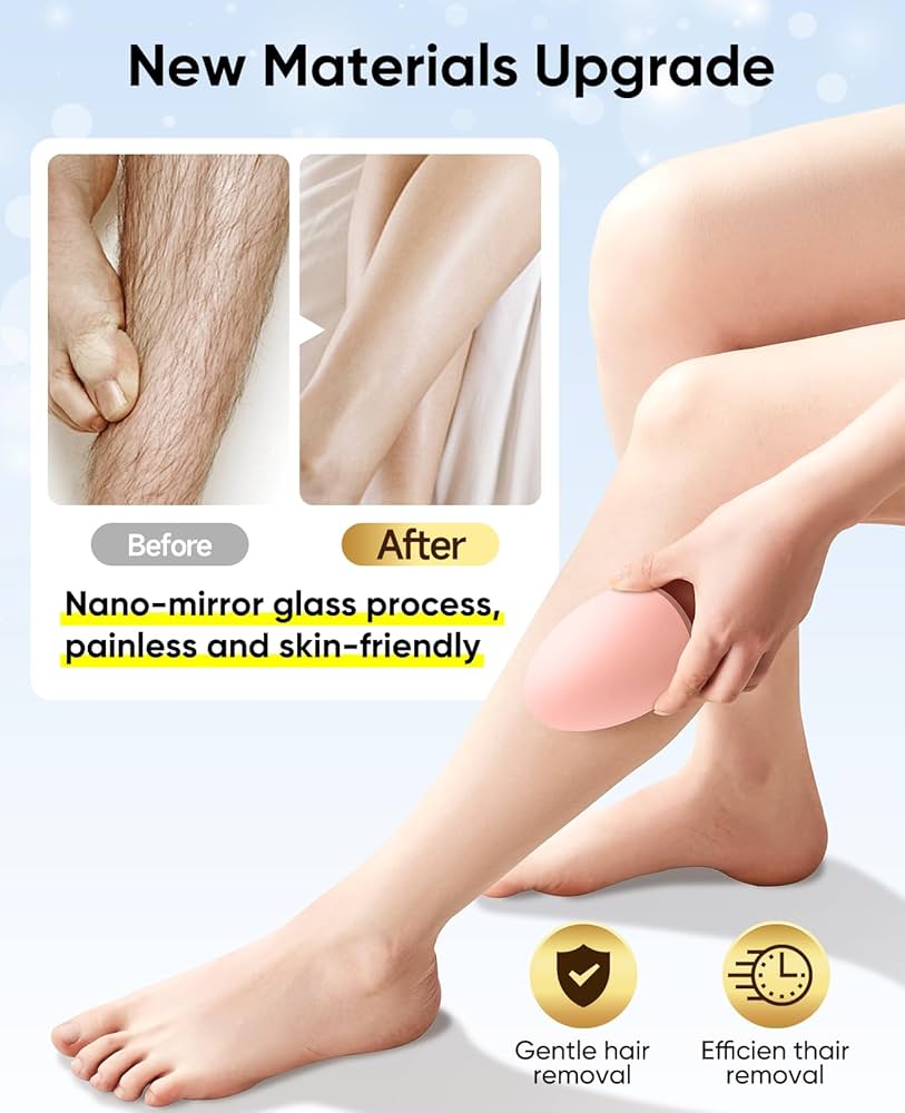 Crystal Hair Remover for Women and Men, Reusable Crystal Hair Eraser Magic Painless Exfoliation Hair Removal Device, Epilator Device for Legs Back Arms Grap First