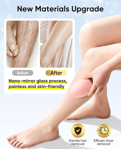 Crystal Hair Remover for Women and Men, Reusable Crystal Hair Eraser Magic Painless Exfoliation Hair Removal Device, Epilator Device for Legs Back Arms Grap First